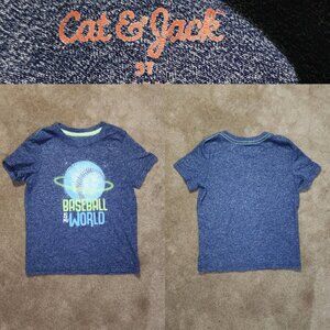 Cat & Jack Baseball is My World Tee Sz 5T